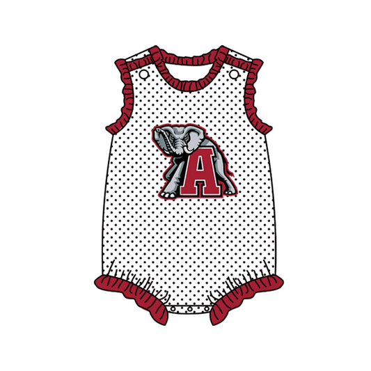 Deadline Sep  29 polka dots A elephant sleeveless girls team romper