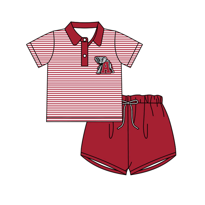 Deadline Feb 2 A elephant polo shirt shorts boys team clothes