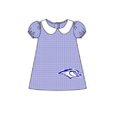 Deadline Sep 30 blue plaid eagle baby girls team dress