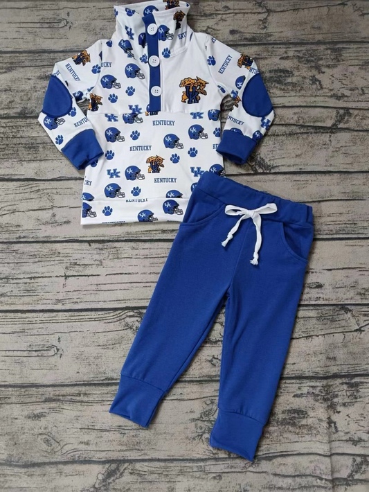 Deadline Oct 3 U K pullover top blue pants boys team outfits