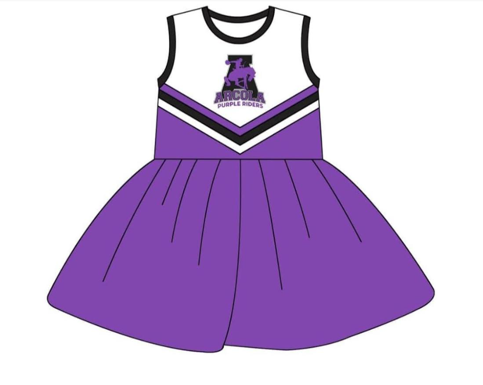 Deadline Oct 11 Purple sleeveless kids girls team dresses