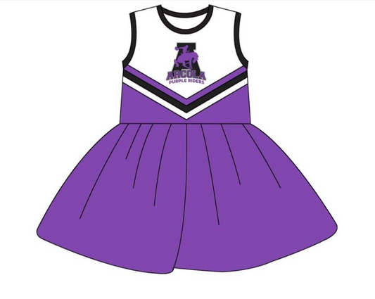 Deadline Oct 11 Purple sleeveless kids girls team dresses