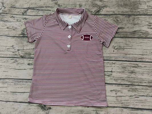 Deadline Oct 15 short sleeves stripe football boys team polo shirt