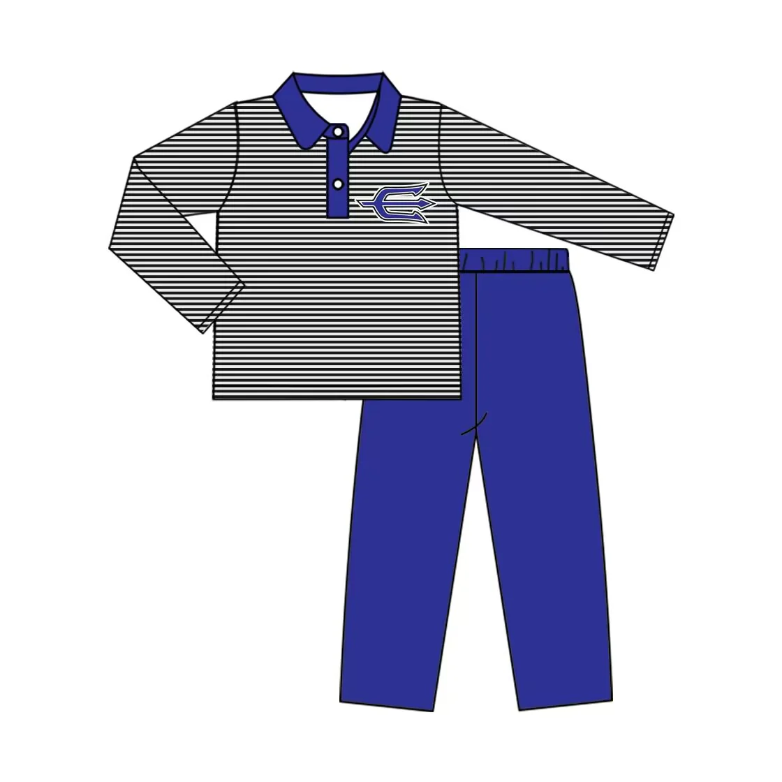 Deadline Oct 15 stripe polo shirt blue pants boys team outfits