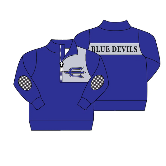 Deadline Oct 15 long sleeves plaid blue girls team pullover