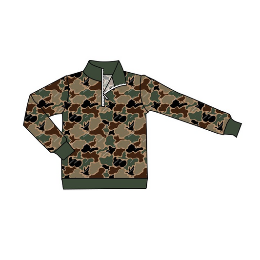 Deadline Oct 15 long sleeves duck camo kids zipper pullover