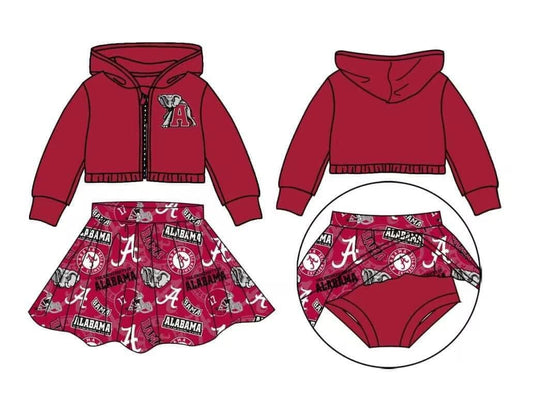 Deadline Oct 15 elephant hooded jacket skirt girls team set