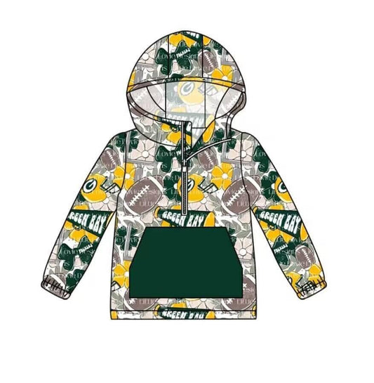 Deadline Oct 15 green pocket football kids team hoodie