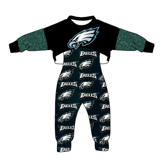 Deadline Oct 15 black top eagle jumpsuit kids girls team outfits