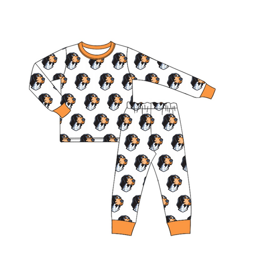 Deadline Oct 24 yellow long sleeves dog kids boys team bamboo pajamas