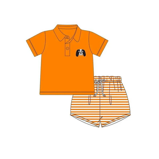 Deadline Oct 24 dog polo shirt stripe shorts boys team outfits