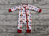 Deadline Feb 2 long sleeves flag stars baby kids zip romper