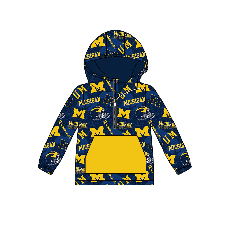 Deadline Nov 20 Yellow M long sleeves pocket zipper kids team hoodie