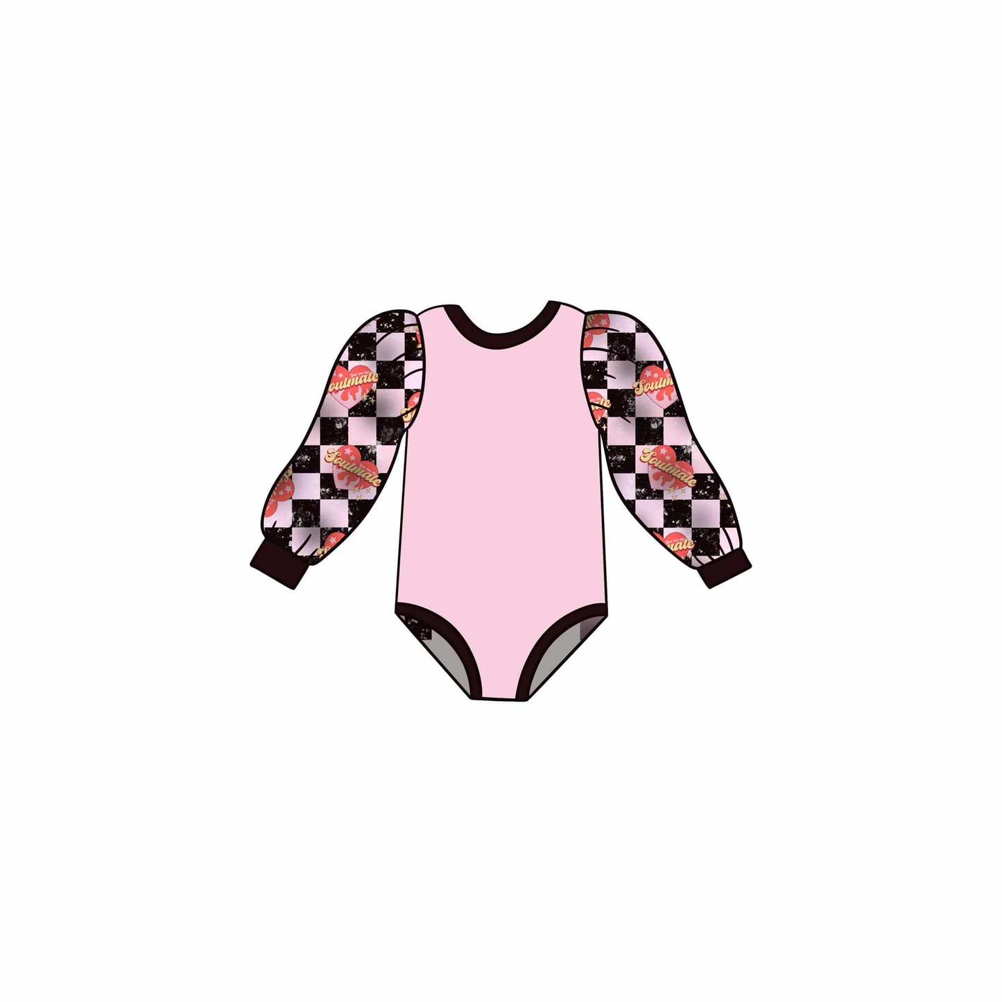 Deadline Nov 29 pink plaid heart long sleeves baby girls valentine's romper