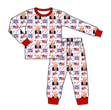 Deadline Feb 2 long sleeves flag stars baby kids pajamas