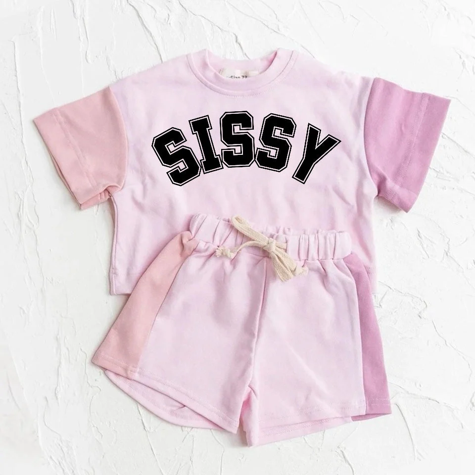 Deadline  Feb 18 pink short sleeves sassy top shorts girls clothes