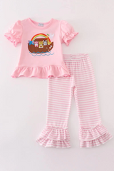 Deadline Feb 18 pink zoo elephant animals kids girls clothes