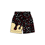Deadline Feb 21 black red sprinkle kids boys summer team shorts