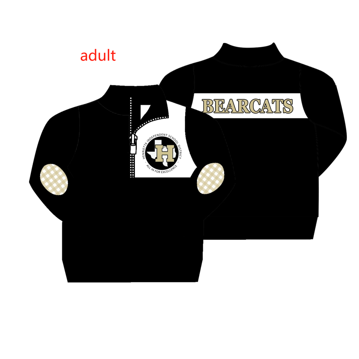 Deadline Feb 28 Black H plaid adult pullover