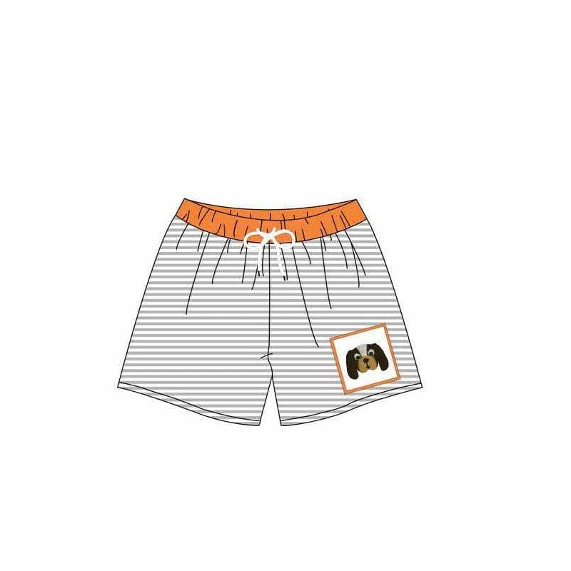 Deadline March 16 grey stripe dog boys team swim trunks