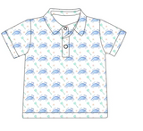 Deadline March 23 short sleeves crab kids boys polo shirt
