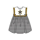 Deadline July 4 2025 sleeveless V star ruffle stripe girls team dress