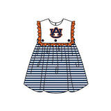 Deadline July 4 2025 sleeveless A U ruffle stripe girls team dress