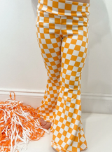 Deadline July 10 2025 yellow plaid kids girls team bell bottom pants