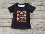 Deadline July 10 2025 Short sleeves black T bows girls team shirt