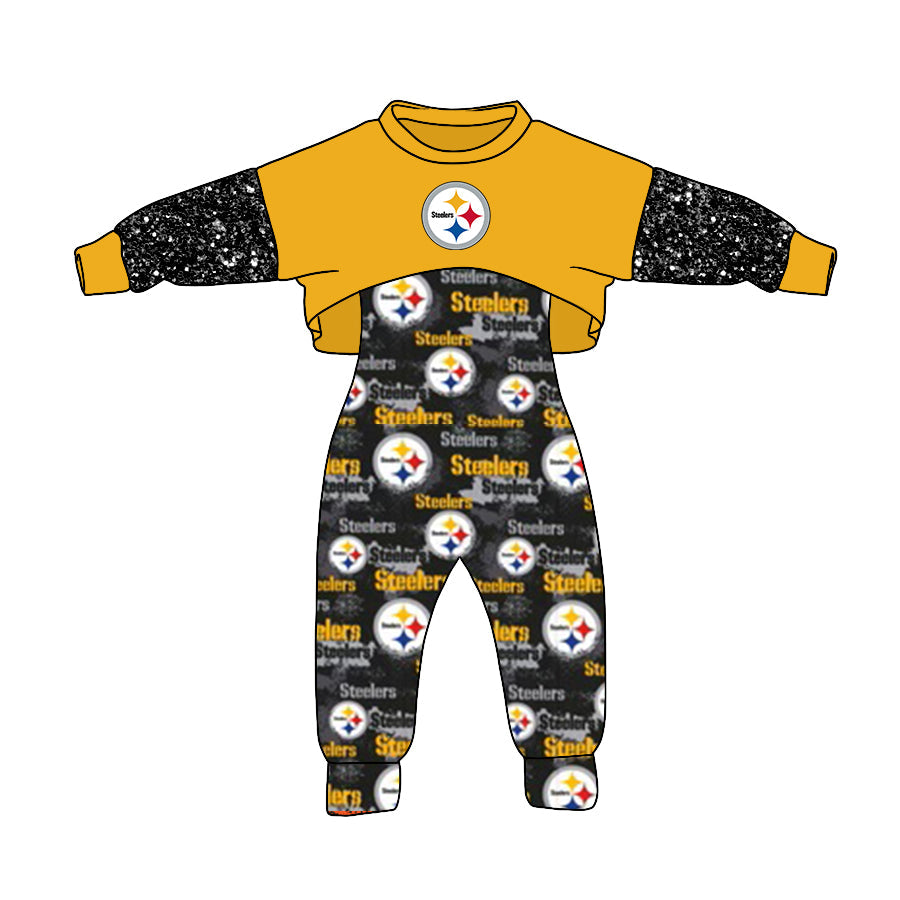 Deadline July 10 2025 yellow black top jumpsuit girls team outfits