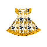 Deadline July 10 2025 flutter sleeves W V bow girls team dress