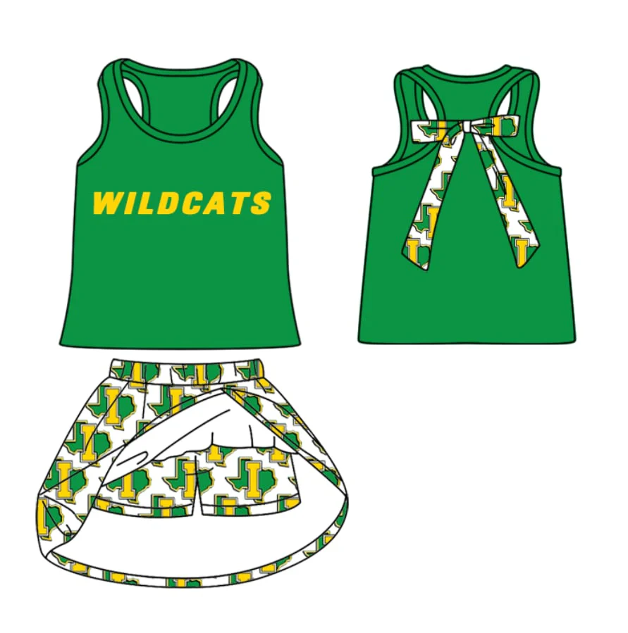 Deadline July 22 2025 green sleeveless top I skirt girls team clothes