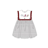 MOQ 3 pcs sleeveless stripe elephant A girls team dresses