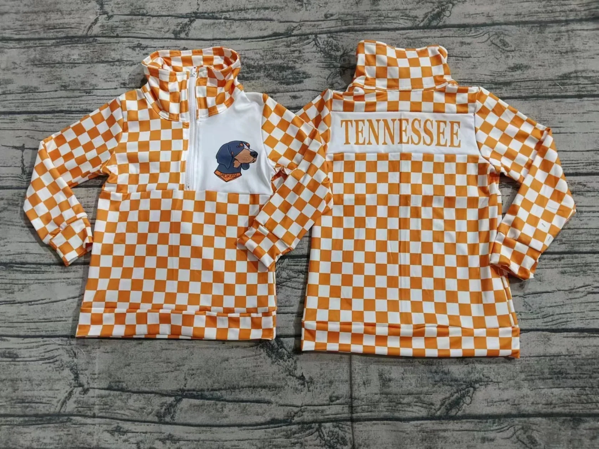 Deadline Aug 5 2025 long sleeves yellow plaid dog baby boys team pullover