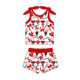 Deadline Aug 11 2025 sleeveless red T bow girls team outfits