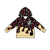 Deadline Aug 24 2025 black red ice cream sprinkle kids team hoodie