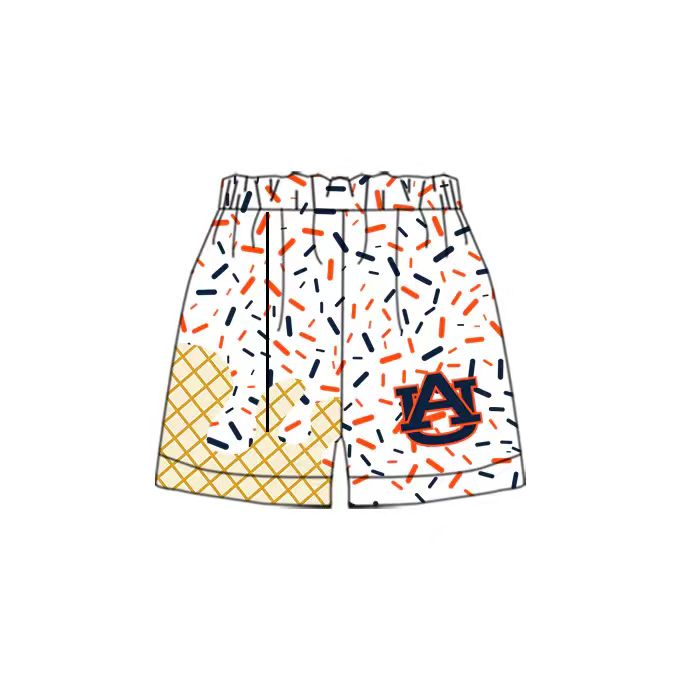 Deadline Sept 2 2025 A U ice cream drip boys summer team shorts