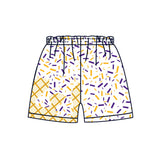 MOQ 5 pcs purple yellow ice cream sprinkle kids boys team shorts