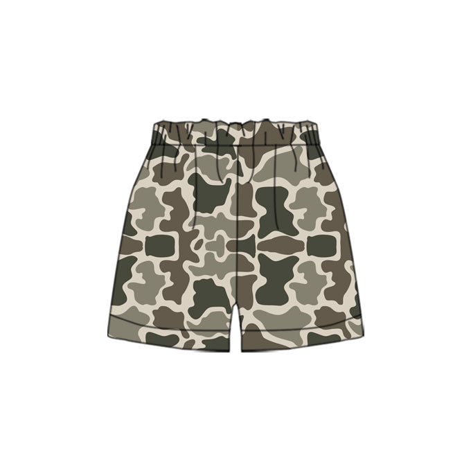 MOQ 5 pcs camo kids boys summer shorts