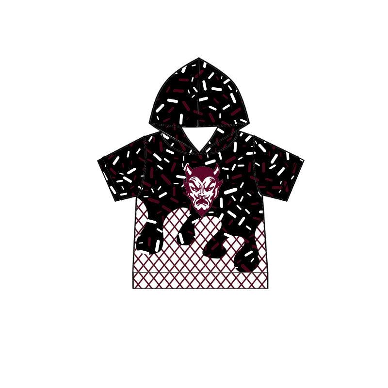 MOQ 8 pcs black maroon ice cream sprinkle toddler kids team hoodie