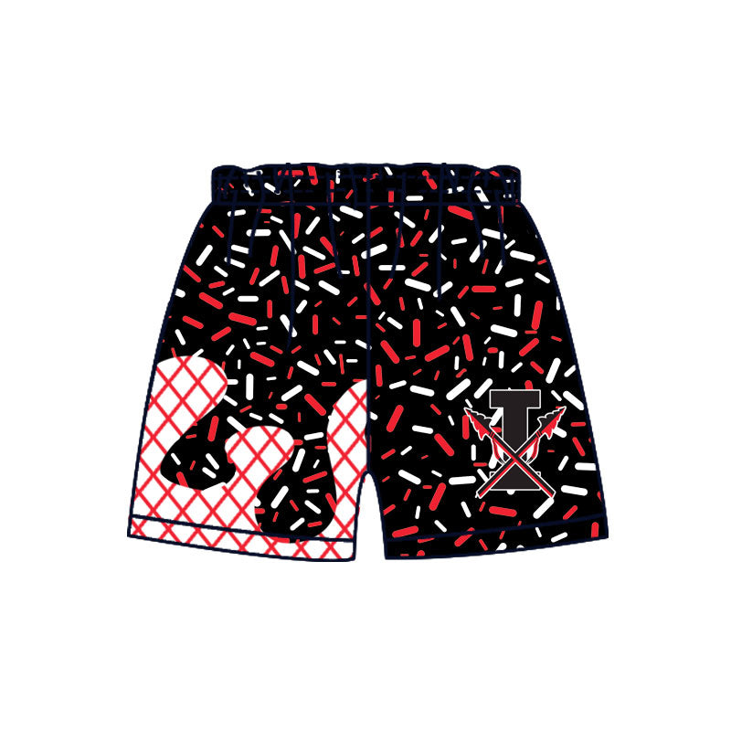 MOQ 8 pcs I black ice cream sprinkle kids boys team shorts