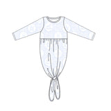 MOQ 5 pcs long sleeves plaid baby kids baby gown