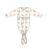 MOQ 5 pcs long sleeves horse baby kids baby gown
