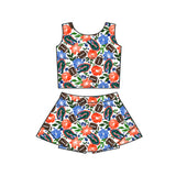 MOQ 5 pcs crocodile floral football kids girls team active outfits