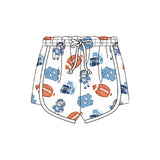 MOQ 5 pcs light blue football kids girls summer team shorts