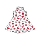 MOQ 5 pcs Straps elephant bow kids girls team athletic dress