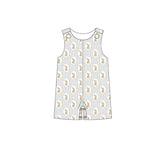 MOQ 5 pcs sleeveless stripe rabbit baby boy Easter romper