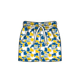 MOQ 5 pcs yellow blue camo pockets kids boys team shorts