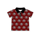MOQ 5 pcs short sleeves maroon kids boys team polo shirt