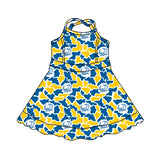 MOQ 5 pcs sleeveless straps owl camo girls team athletic dress